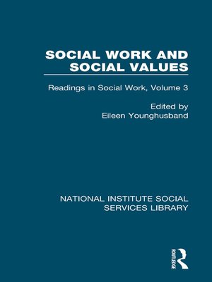 cover image of Social Work and Social Values